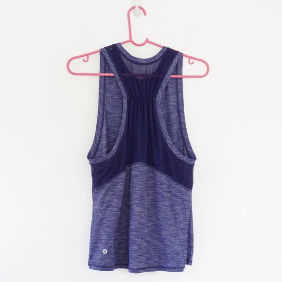 Lululemon Work The Circuit Tank eathered Hero Blue Mesh Back Approx 4 - Picture 1 of 4